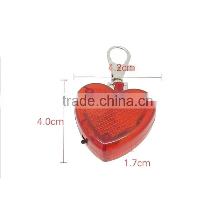 Wholesale Customized Plastic heart shape led bike light
