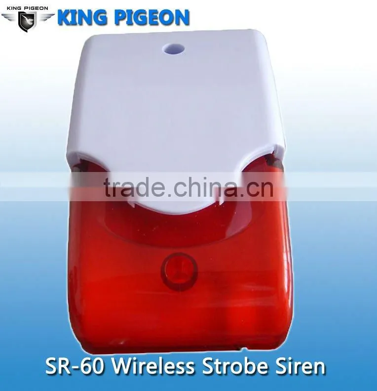 SR-60 wireless outdoor strobe siren with flash light and loud sound