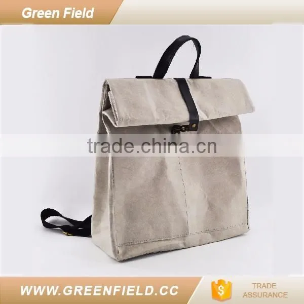 Green Field washable paper women backpacks 2017 new arrivals