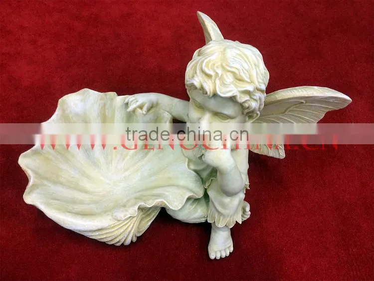 hot sale garden resin baby angel status