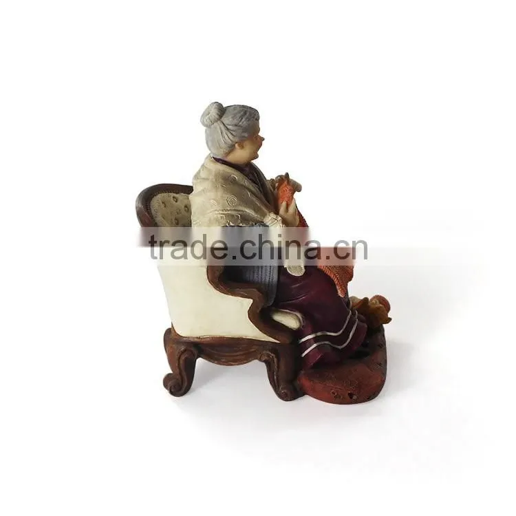 Europe regional feature artificial resin grandma figurine