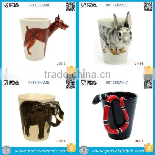 Personalized Hand Painted 3D Elephant Coffee Cup