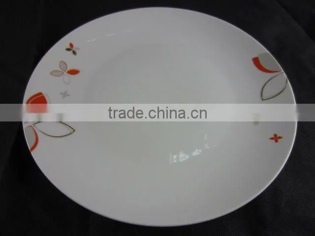 12 pcs dinnerware set with folower pattern decal