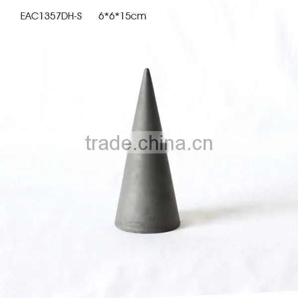 cone shape plain or bare concrete interior decoration items