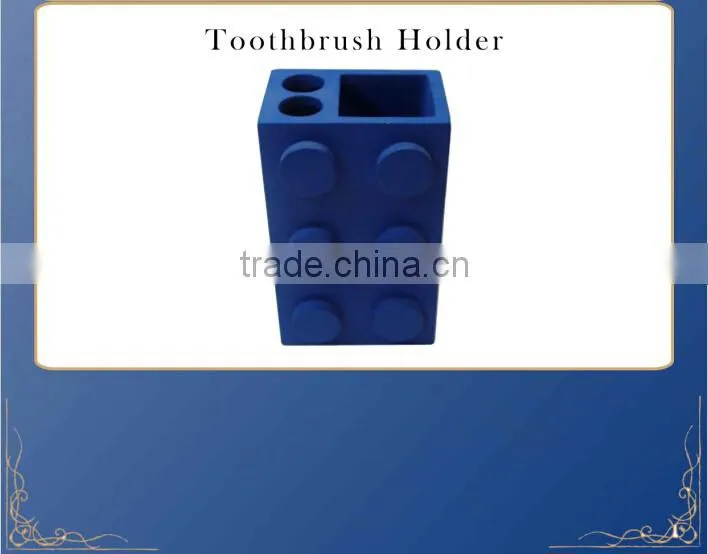 EA0812 blue resin wholesale bathroom accessory set