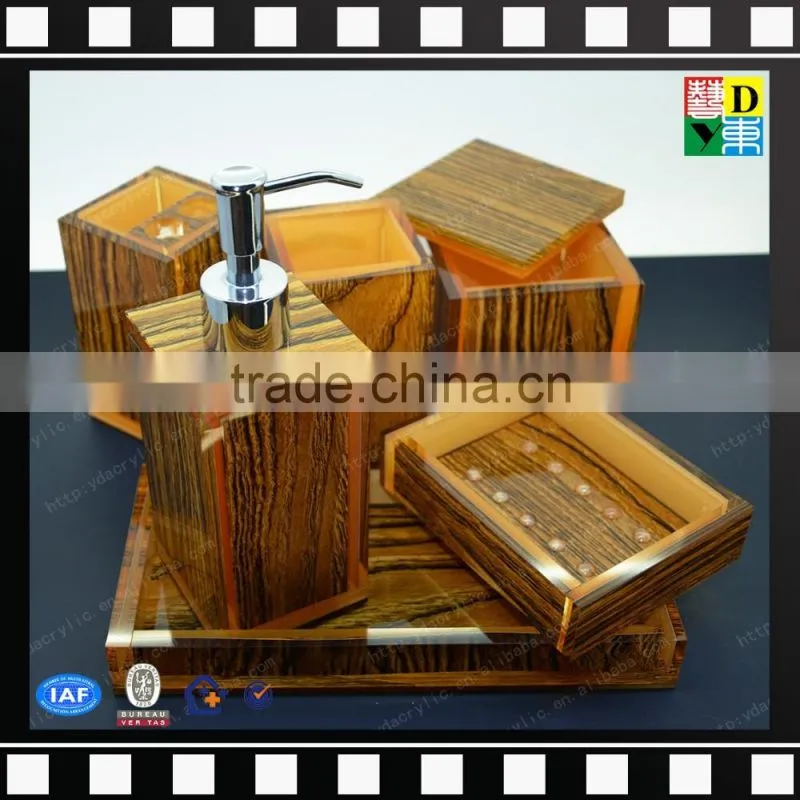 China bathroom accessories cheap 6 pcs acrylic bathroom accessory sets from shenzhen yidong