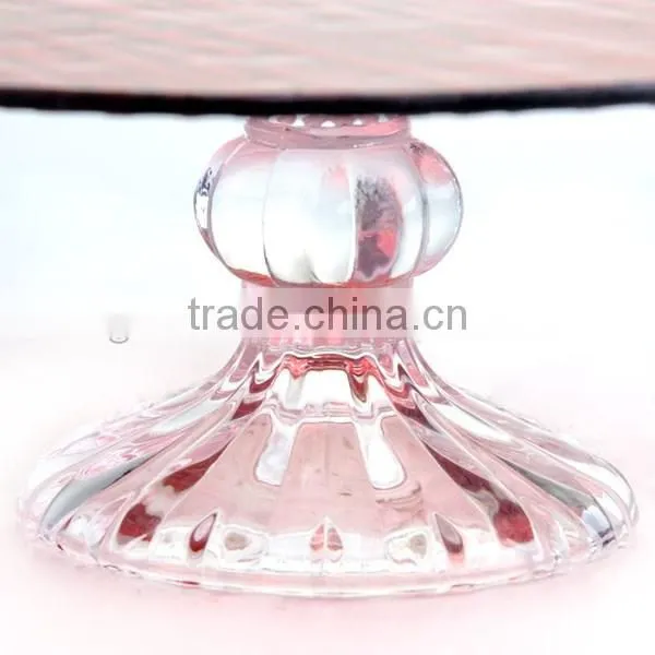 colorful large fruit glass plate tray with base