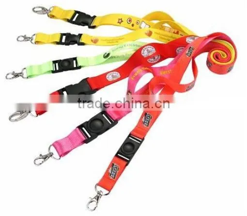 Soft polyester lanyard with custom logo and text