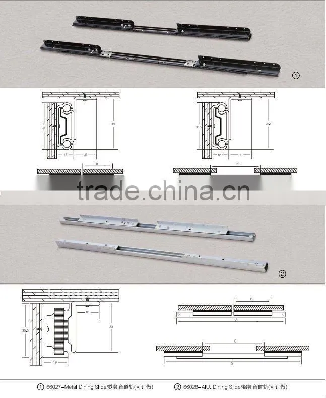 high quality furniture metal drawer slide for furniture tables and drawers