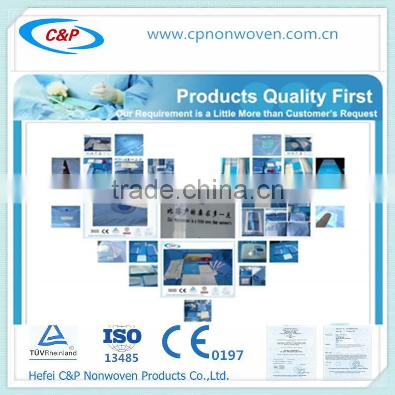 medical transparent PE equipment covers /banded bags for Cardio drape pack