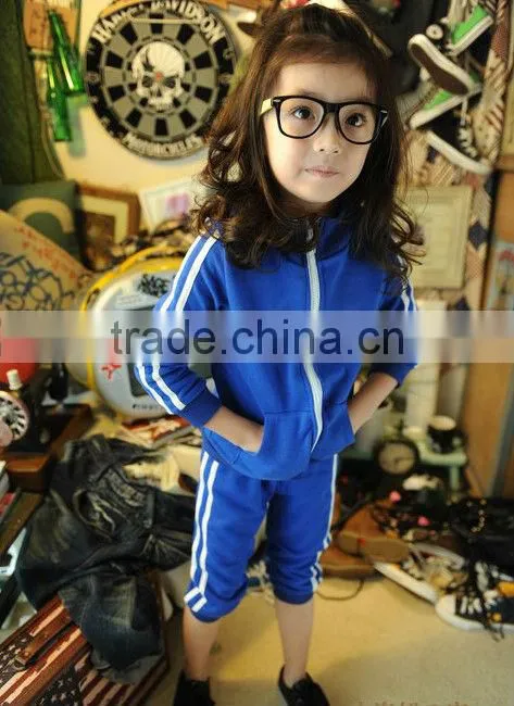 custom made casual knit girls sweat suit made in china