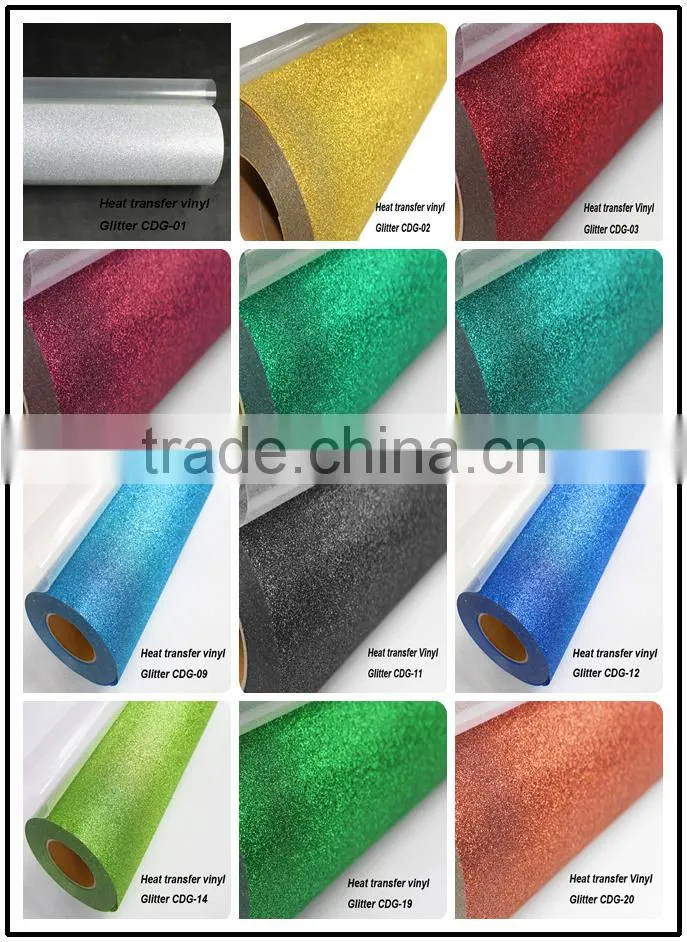 Easy cut glitter vinyl hea transfer wholesale