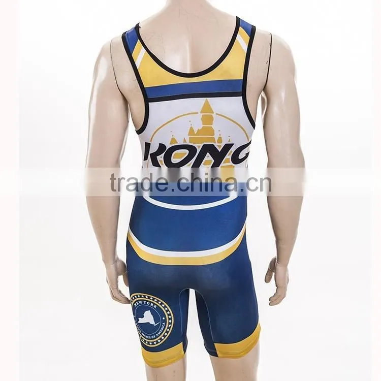 Full Digital Sublimation Wrestling Singlets/gym singlet made of spandex fabric/men's sports singlet