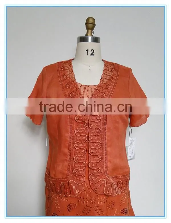 Ladies Office Wear and Church Suit Formal Suit Organza Embroidery Design Special Cutwork