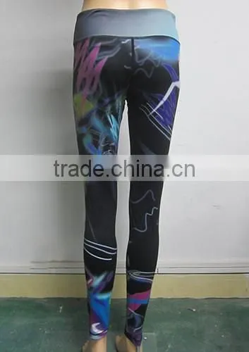 New Pattern Women Printed Legging Sport Tight Wear Sublimation Yoga Pants in Custom