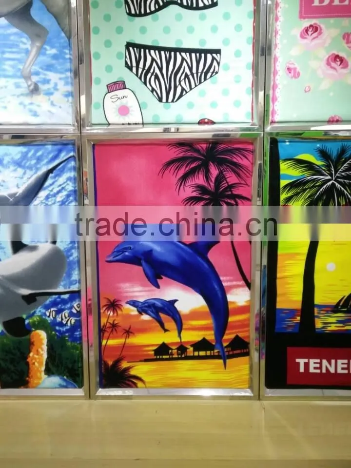 China factory soft quality custom print microfiber fabric beach towel