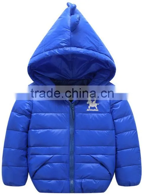 hot sale customize latest cute children or boys polyester filled winter coat