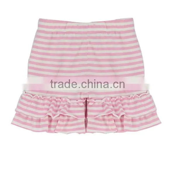 2017 new design Baby girl shorts newborn icing shorts pink and white stripe