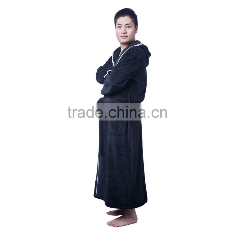 Black super soft 'men's onesie pajamas with hood
