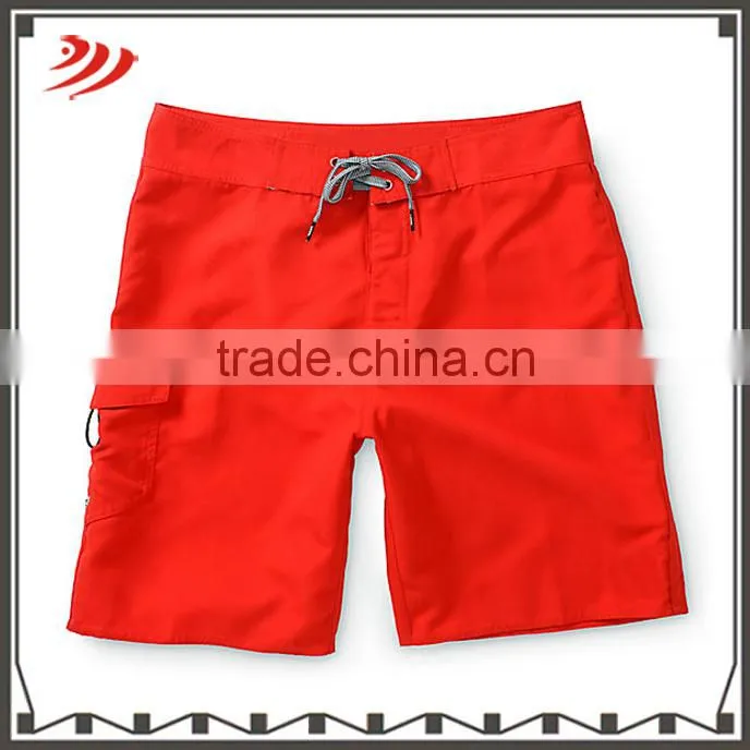 2016 fashion light weight custom waterproof side posckets surf shorts drawstring