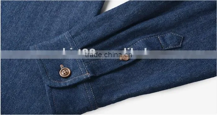 2016 new design denim shirts for men
