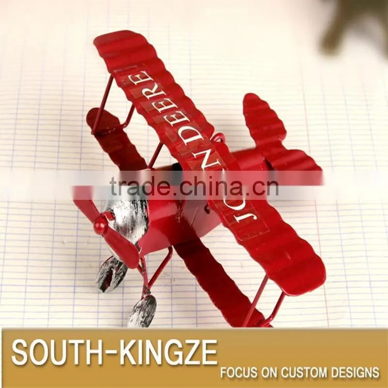 Vintage Decoration Iron Metal Airplane Display Model