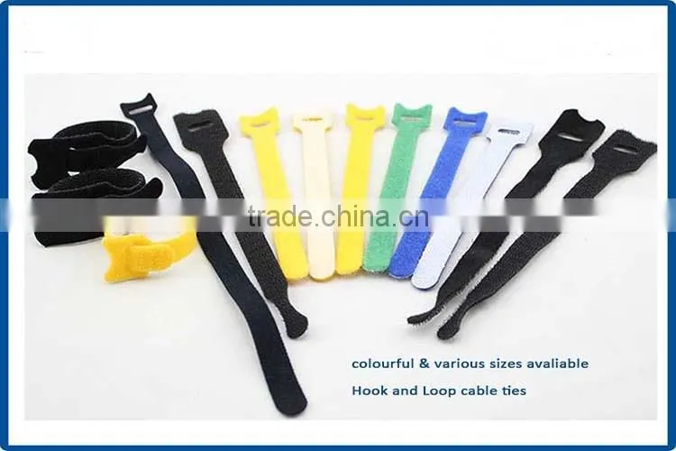 Hook and loop cable tie for electrial wire & cables