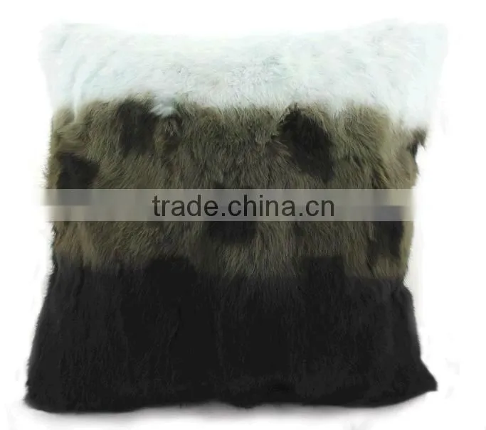 Combine Color Rabbit Fur Cushion/Wholesale And Retail