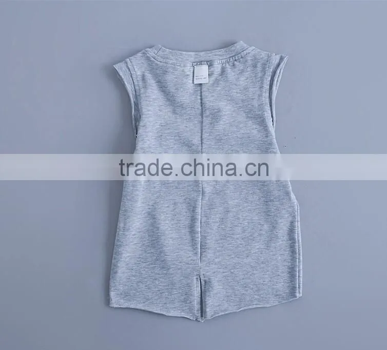 Custom Casual Little Boys Printed Vest Clothing Baby Boys Vest Sleeveless O Neck Tank Top Shirts