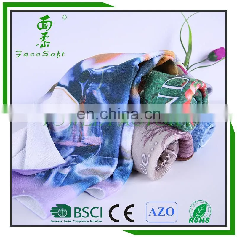 custom logo printed microfiber towel for Gym,Sport,Yoga,Beach,Camping,Pool