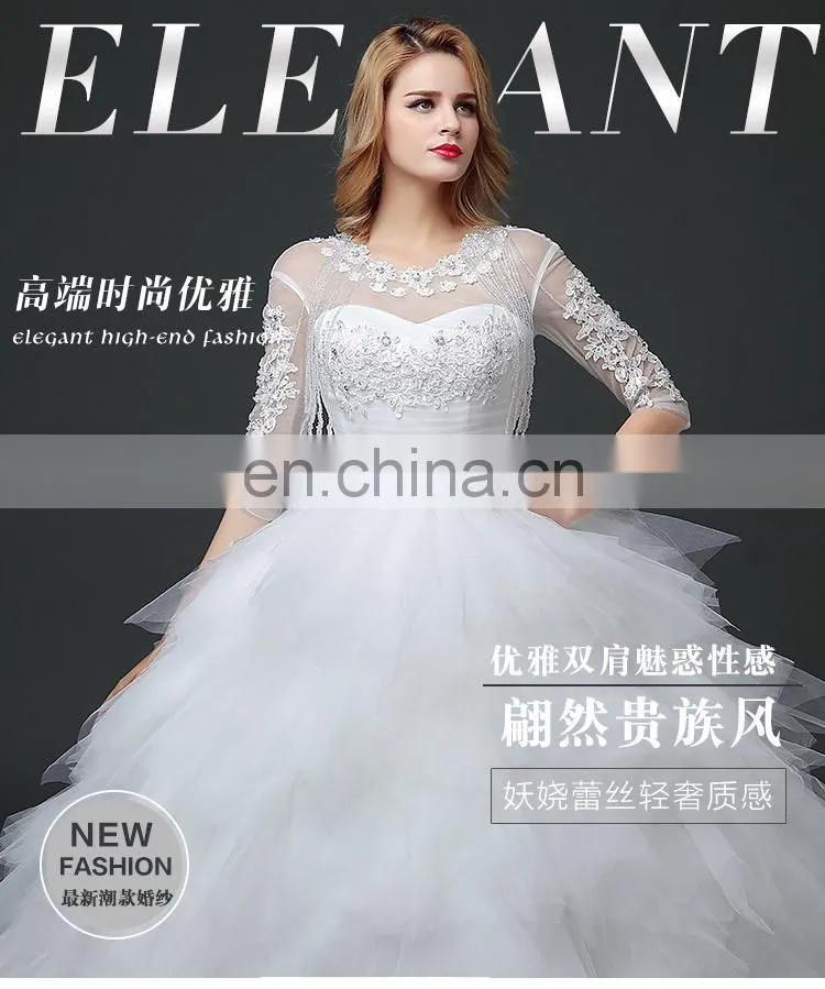 HS1619 2017 Luxury Applique Princess Bridal Gown Corset Organza Cathedral Church Ball Gown Wedding Dresses Cheap