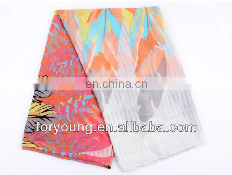 ostrich feather print scarf