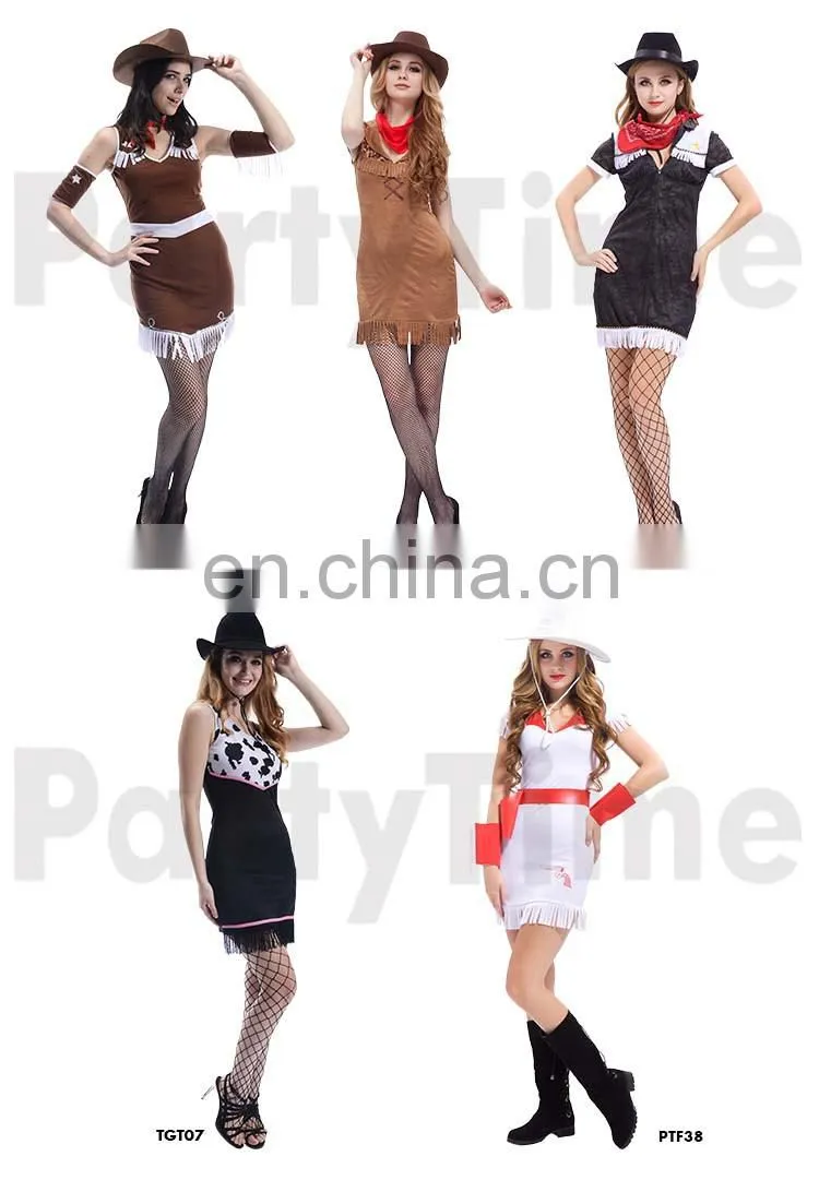 TGT07 carnival party cosplay dresses adult woman sexy halloween cowgirl costume