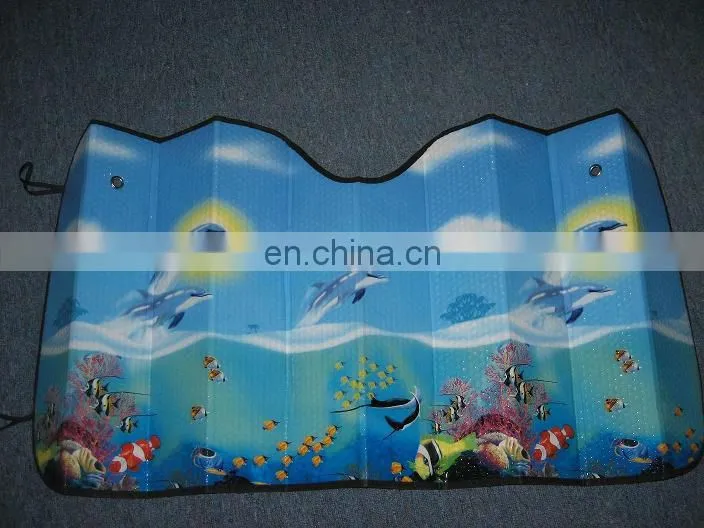 foldable cute full color printing PE bubble car sunshade