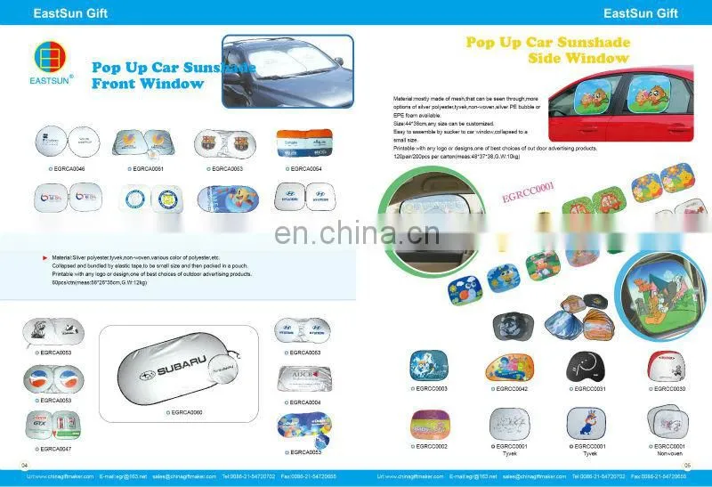 Nylon mesh novelty window sunshades for cars