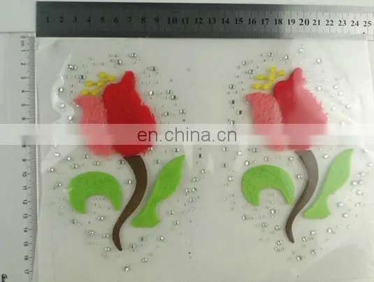 Popular Alphabet Butterfly Hot Fix Motif With Rhinestone For Garment