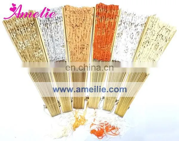 20cm Light orange wedding decoration product bridemaid fan