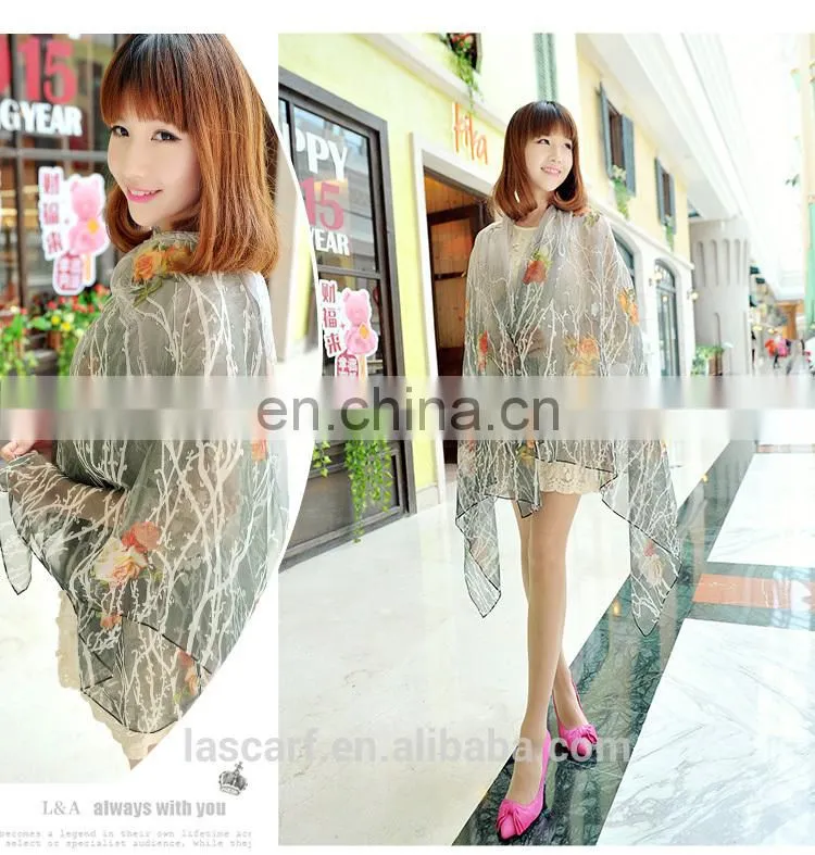 2015fashion style newest high quality silk georgette digital printing cappa(SP886BL)
