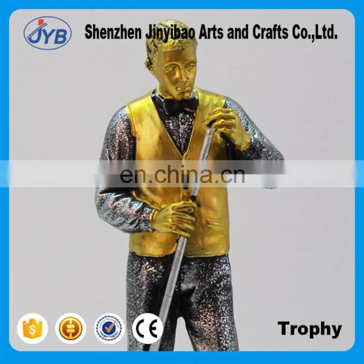 Gold and silver trophy billiard figures Creative resin decoration Wholesale of Arts and crafts