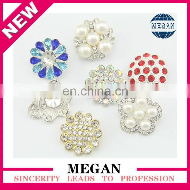 Wholesale High quality pearl rhinestone big crystal button