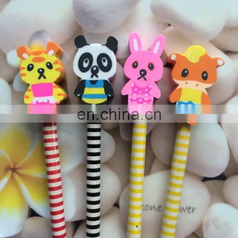Mini eraser animal pencil topper