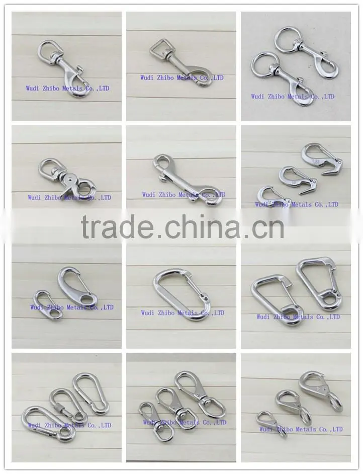 High polished stainless steel material oval shaped quick link carabiner spring carabiners
