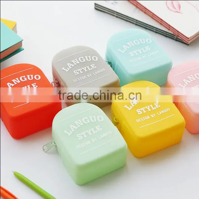 2016 china supplier silicone custom coin purse/silicone coin pouch/silicone standing key pouch