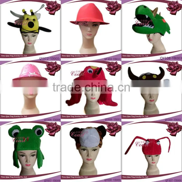 ladies cheap pink fashion witch hat with wig