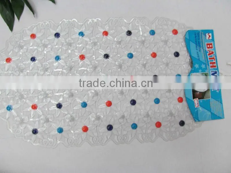 Decorative bath rugs pvc flower pattern carpet