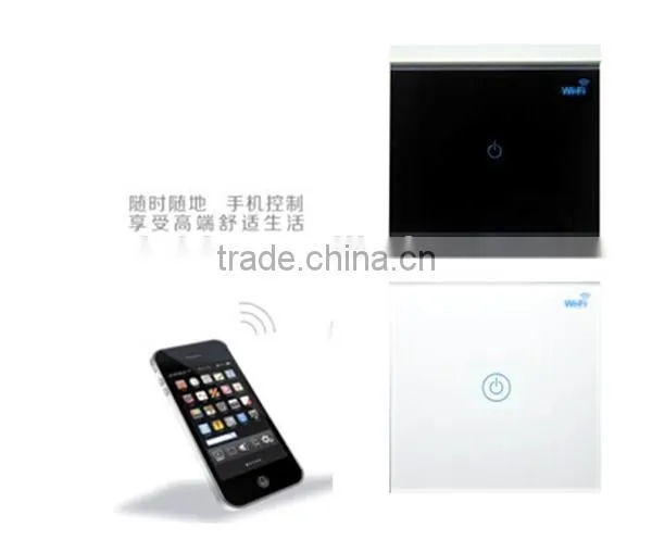 LED Backlight Smart Touch WiFi Remote Controlled Light Switch with Android & IOS APP for Instant and Timing Switch ON/OFF