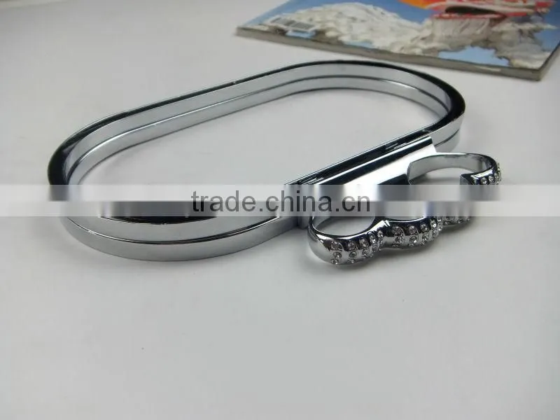 shiny oval metals box frame crystal frame