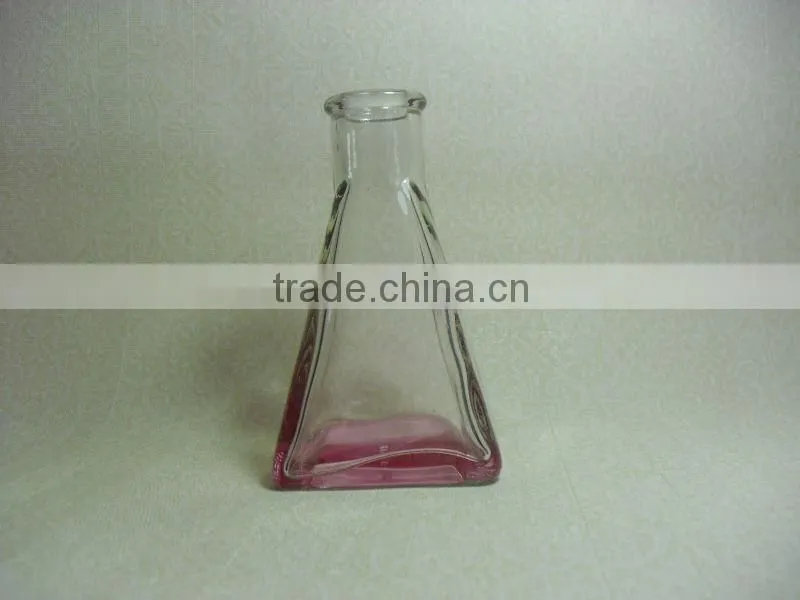 glass aromatherapy diffuser bottle pink colour