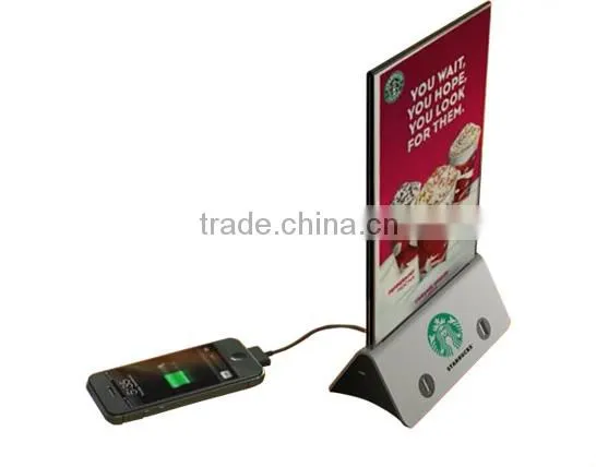 Restaurant power bank 10000mAh 4 USB output for hot Cafe , Bar shape