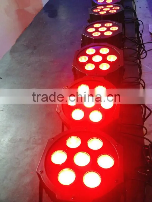 dmx stage lighting led par64, led falt par64, 7x10w led par